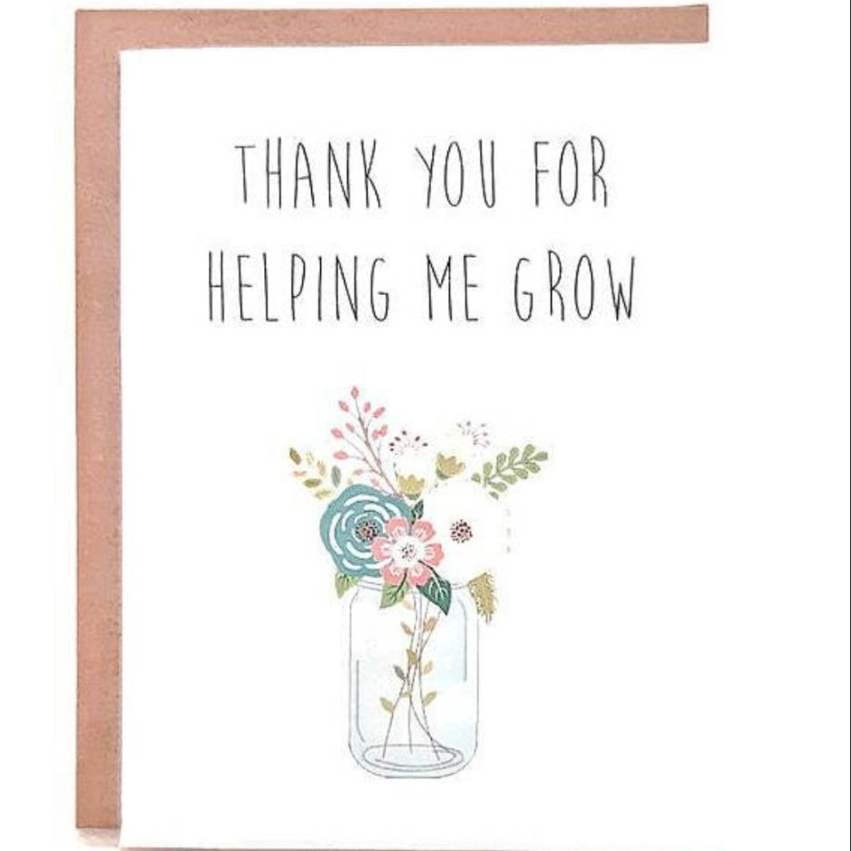 Thank You For Helping Me Grow - Mason Jar