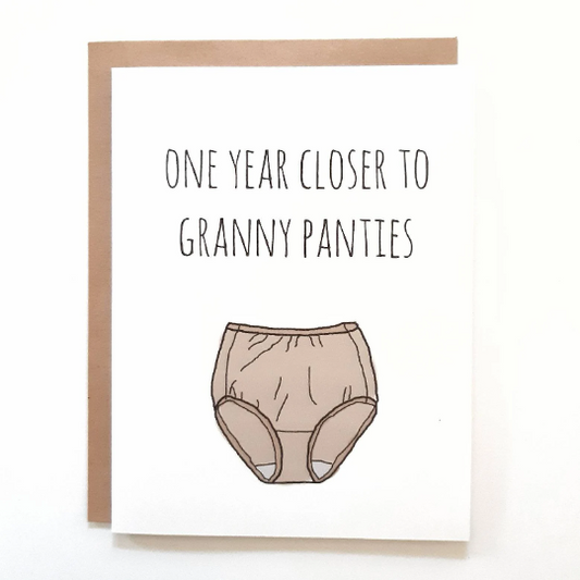 Funny Birthday Greeting Card for Her - Granny Panties
